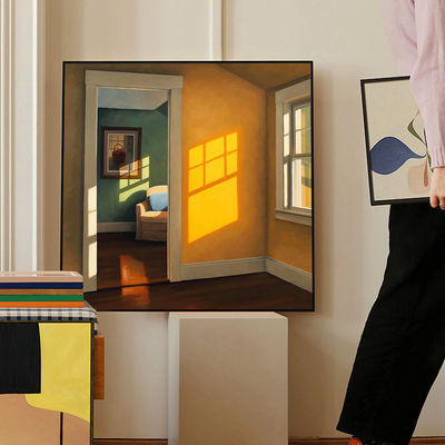 Moderno estilo nórdico Still Life Canvas pintura com moldura de alumínio e janela de sol