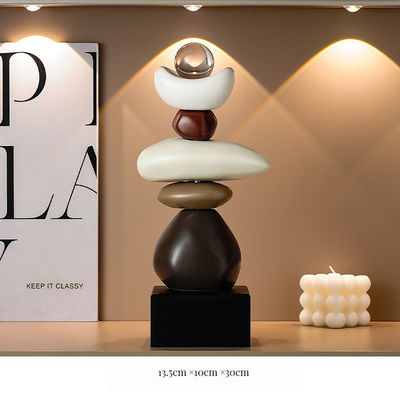 Elegante escritório de declaração peça ocasião decoração de resina de bambu para interiores de escritório