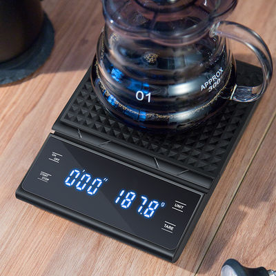 Dispositivo de medição de peso digital ABS para cozinha 3kg/0,1g Timer de balança de café