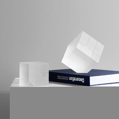 Design Art Déco em seu melhor Cubo de Rubik Artesanato de vidro para decoração de casa e escritório