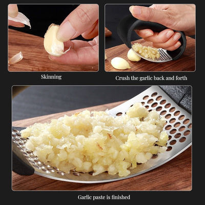 Logotipo personalizado Fácil limpar Bamboo Kitchen Gadgets Mincer para gengibre e alho Slicer