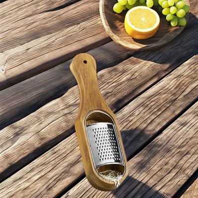 Rustico Cozinha Armazenamento Cheese Shredder para legumes Acacia Grater de madeira feita à mão