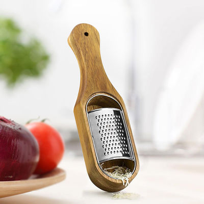 Rustico Cozinha Armazenamento Cheese Shredder para legumes Acacia Grater de madeira feita à mão