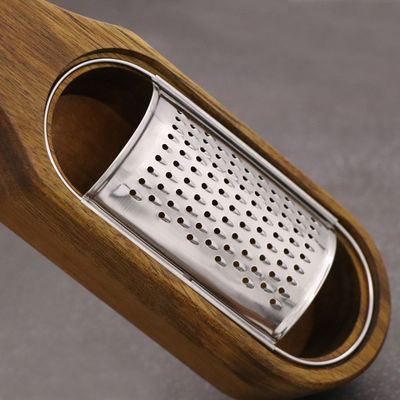 Rustico Cozinha Armazenamento Cheese Shredder para legumes Acacia Grater de madeira feita à mão
