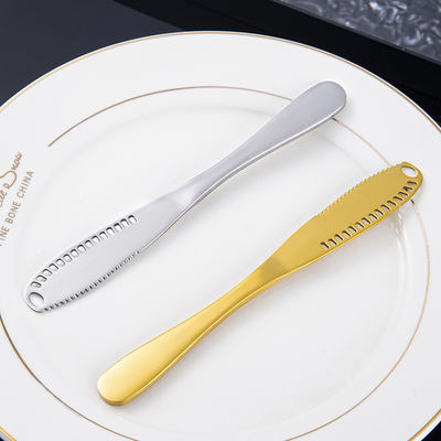 Prata Top Venda de aço inoxidável de manteiga faca de titânio revestido de longo cabo de geleia manteiga espátula western tableware creme decorativa faca