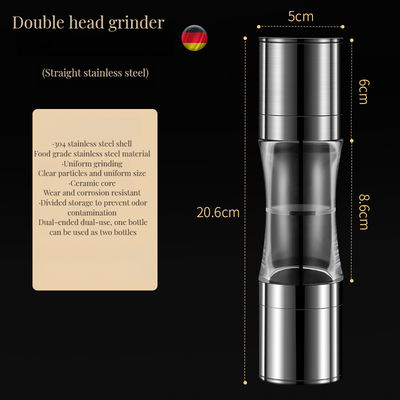 Desenhado 4 polegadas de aço inoxidável sal e pimenta shakers sustentável bambu prata melamina