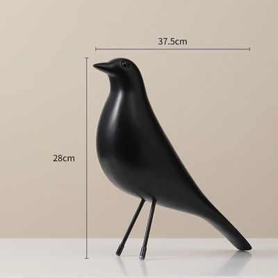 Ornamentos de pássaros de resina de cores personalizadas em estilo Art Deco popular para mesas de sala de estar