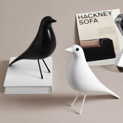 Ornamentos de pássaros de resina de cores personalizadas para estilo Art Deco