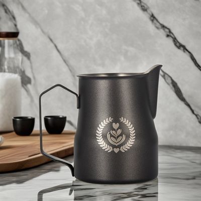 350 ml/500 ml de aço inoxidável Latte Milk Pitcher Espresso Jug com funcionalidade BAMBOO