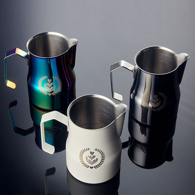 350 ml/500 ml de aço inoxidável Latte Milk Pitcher Espresso Jug com funcionalidade BAMBOO