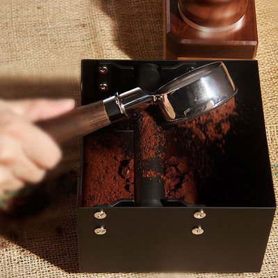 Caixa de batida de aço inoxidável de silicone cuboide removível para ferramentas de café e chá