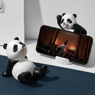 Panda Design Bambú Telefone e Tablet Stand para parede ou escritório Material de resina ajustável