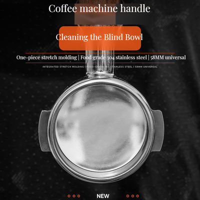 58mm Durável estilo clássico de aço inoxidável Cesto Cego Single Pack Portafilter ferramenta de limpeza para chá de café