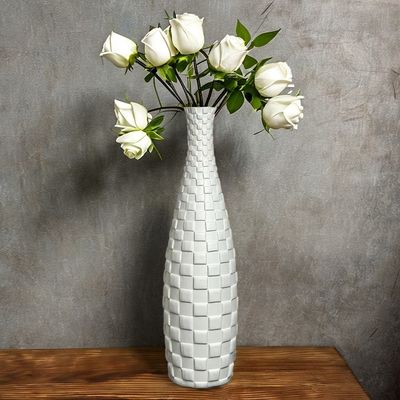 Personalizado Elegante Moderno Chic Alto Branco Capiz Shell Vaso Mãe da Pérola Casa Decorativa