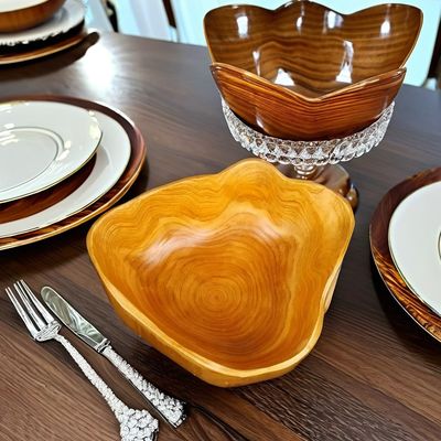 15-45CM Farmácia estilo de madeira de artesanato tigelas para refeição chaves Nozes porta-velas e mais