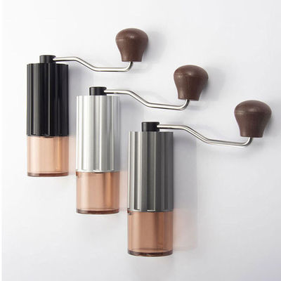 Moinho de café de aço inoxidável de viagem com moinho de cerâmica cônico estilo de design moderno