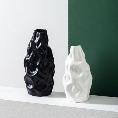 Vaso de flores de porcelana revestido de prata sob vidro moderno personalizado para mesa ou pote de casamento