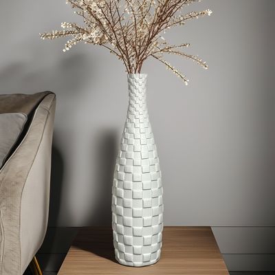 Logotipo personalizado Aceitável Elegante Moderno Vintage Design Alto Branco Capiz Shell Vaso