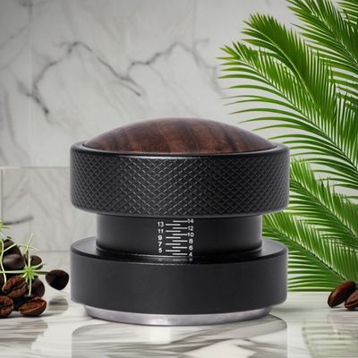 Barista Coffee Tamper 51mm 53mm 58.35mm aço inoxidável com Walnut Wood Cap ferramentas de café
