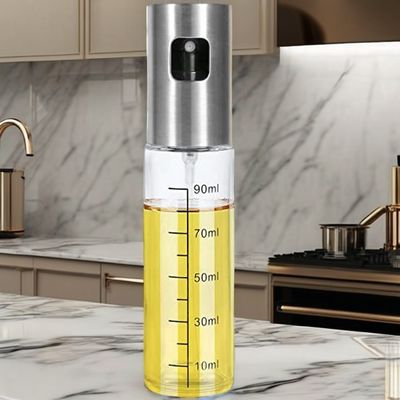 Pulverizador de azeite de vidro e aço inoxidável para utensílios de cozinha de acampamento 17,8*4cm