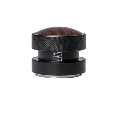 51mm 53mm 58.35mm Espresso Tamper Walnut Wood Cap Material Metal Base de aço inoxidável