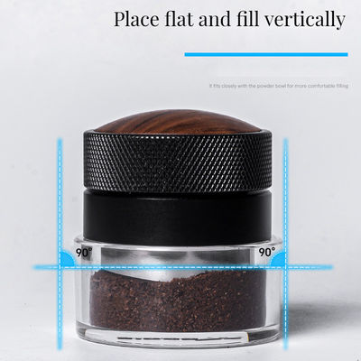 51mm 53mm 58.35mm Espresso Tamper Walnut Wood Cap Material Metal Base de aço inoxidável