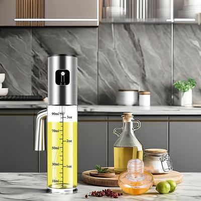 Lecitus de prata cozinha casa BBQ Sprayer para grelhar óleo de cozinha frasco dispensador 2024