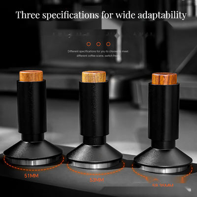 Moderno de madeira de design de pressão constante de café manipulador com agitação de agulhas 51mm 53mm 58mm