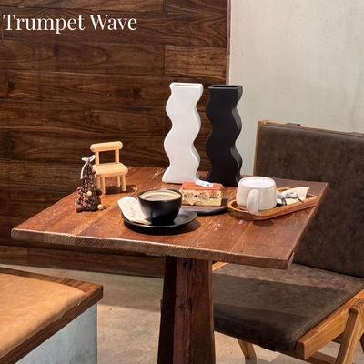 Decoração de mesa de jantar com céu estrelado Vaso de cerâmica branca moderno e elegante para decoração doméstica