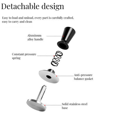 Logotipo personalizado Aluminios Espresso Tamper com carga de mola constante Calibrado 51mm 53mm 58mm Tamanho