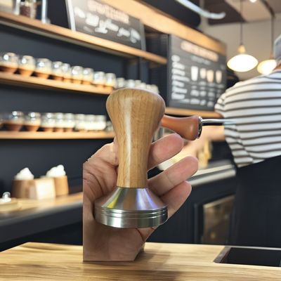 Ferro fundido Portátil de aço inoxidável Caçador de café 51mm 53mm 58mm Tamanhos para Barista Distribuidores de café da cozinha