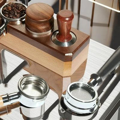 Conjunto de café portátil Ultimate Hand Pour com funil de aço inoxidável de 58 mm e portafiltro de madeira maciça