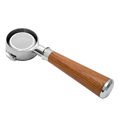 Nenhum Tipo de Flatware Perfeição de café de madeira portátil com funil de aço inoxidável de 58 mm