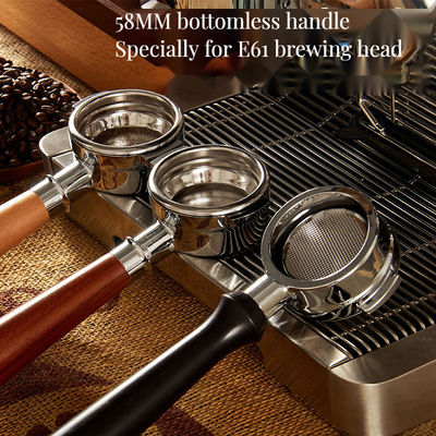Portafiltro de madeira maciça para barista-nível de fabricação de cerveja luxo artesanal funil de café de 58 mm