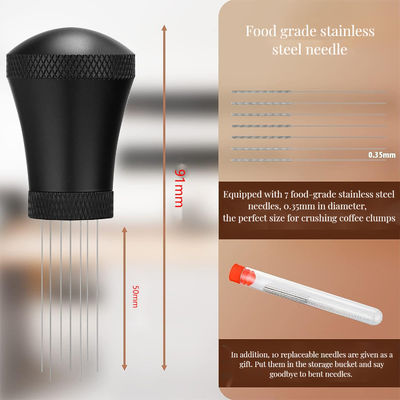 Distribuidor de Espresso de aço inoxidável Design clássico com agulhas cerâmicas de pó de café