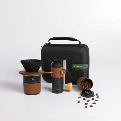 Conjunto de café de aço inoxidável sustentável