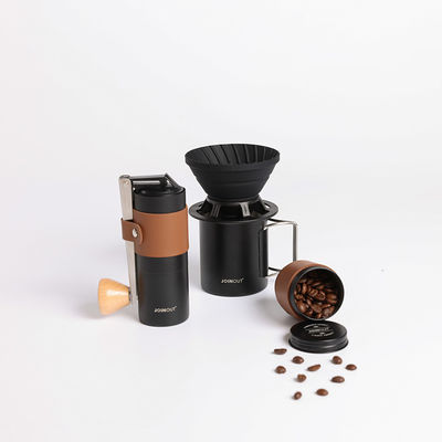 Conjunto de café de aço inoxidável sustentável