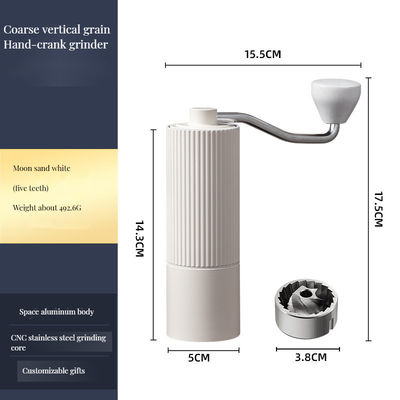 600 ml Europa Design Máquina de café manual de aço inoxidável sem fio com velocidade ajustável 48mm Flat Burr