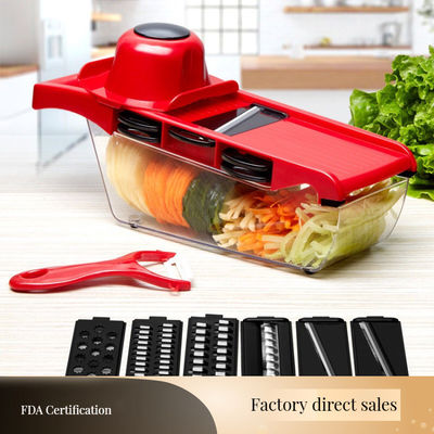 Kitchen Essential 16-in-1 Metal Hand Vegetable Slicer com Bamboo e PP Salada Cutter