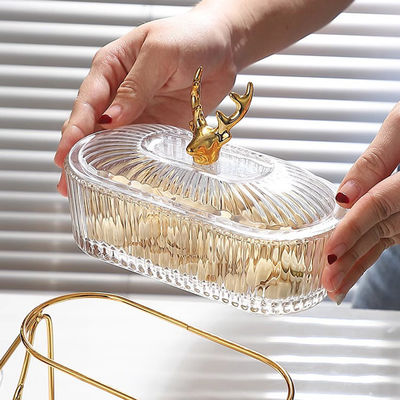 3-Tier Deer Design Glass Serving Tray para festas elegantes sobremesas Nozes Material plástico