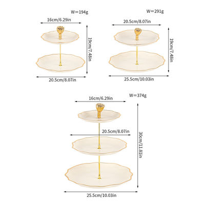 Estilo 3 camadas placa de cerâmica branca para ocasiões especiais- Dia da Terra cor personalizada
