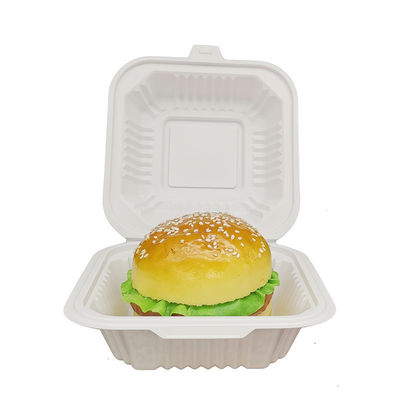 Caixas de almoço de plástico branco quadrado empilháveis para levar em contêineres de alimentos com tampas de segurança de microondas
