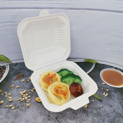Caixas de almoço de plástico branco quadrado empilháveis para levar em contêineres de alimentos com tampas de segurança de microondas