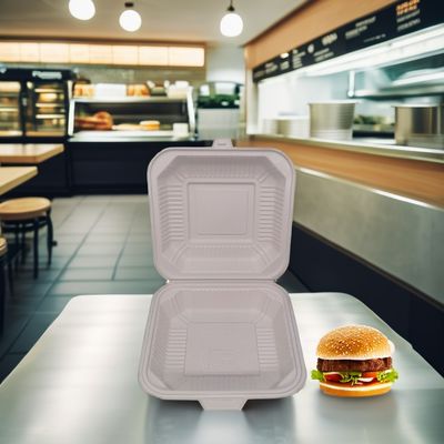 Caixas de almoço de plástico branco quadrado empilháveis para levar em contêineres de alimentos com tampas de segurança de microondas