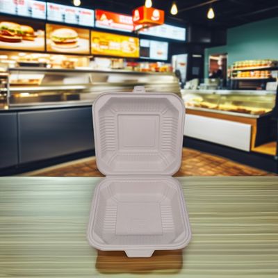 Caixas de almoço de plástico quadradas e seguras para microondas recipientes biodegradáveis para embalagens de alimentos