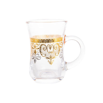 Copo de vidro em forma de montanha para beber suco de café ou sorvete