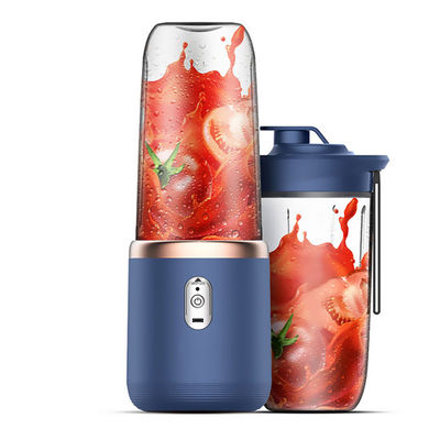 Supermercados Mixer de sumo de bambu portátil de 400 ml com recipiente e bateria