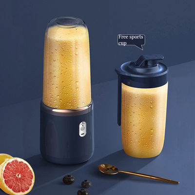 Supermercados Mixer de sumo de bambu portátil de 400 ml com recipiente e bateria