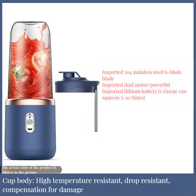 Home Cozinha 6 Lâmina Smart Juicer USB Tipo-C Recarregável Personal portátil Blender