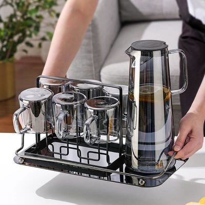 Confeitaria de café de vidro claro de design nórdico com resistência ao calor